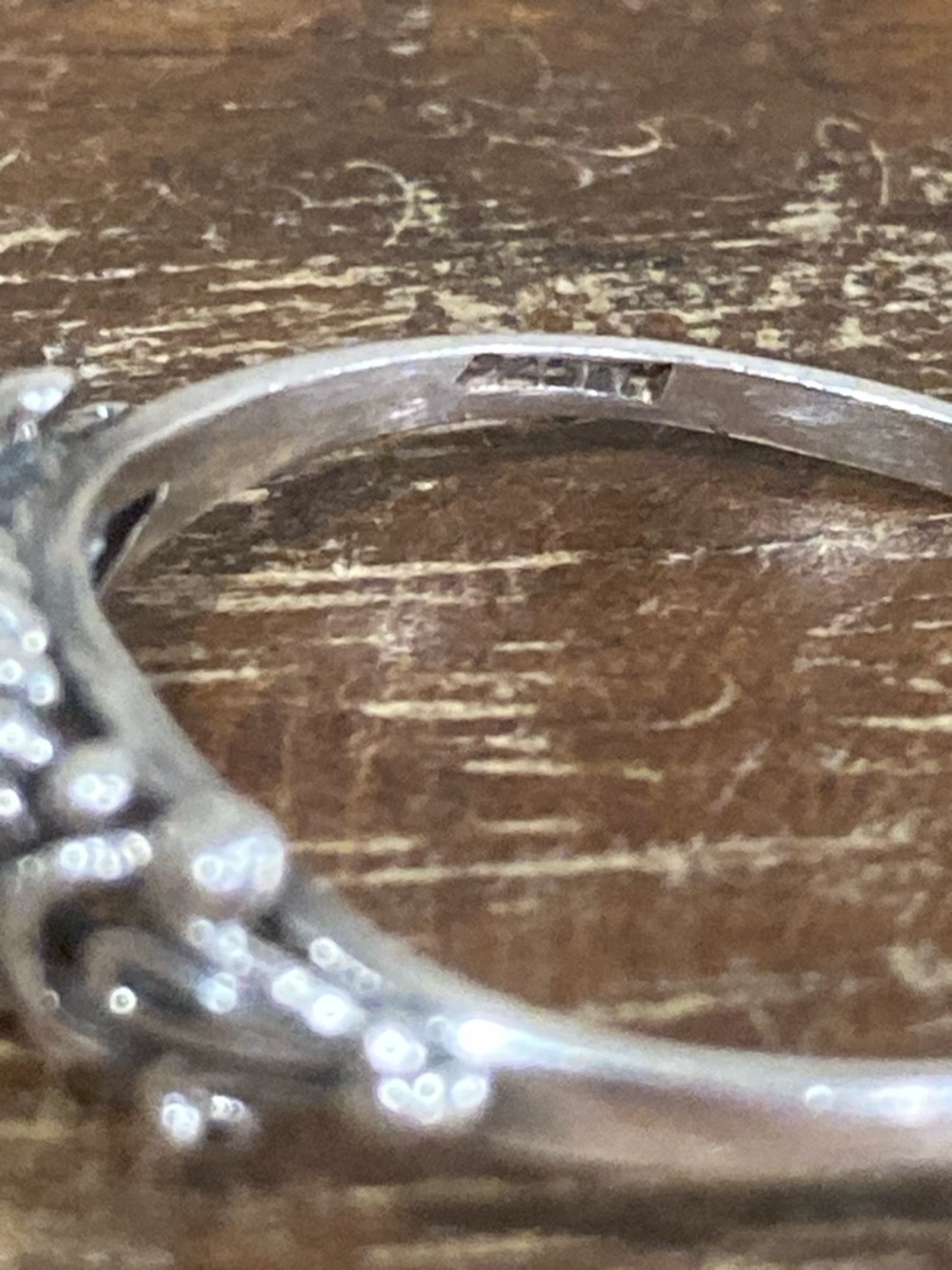Sterling Silver Ring - 925 TM - Rope Bezel - Clear Stone - Size 9.25 - Picture 11 of 15